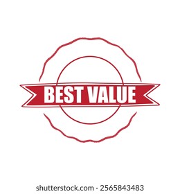 Best value grunge rubber stamp on white background.
