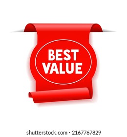 Best value label. Modern banner element - vector.