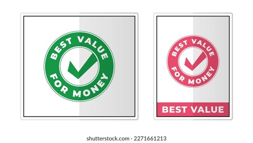 Best Value for Money Sign Label Symbol Icon Vector Illustration