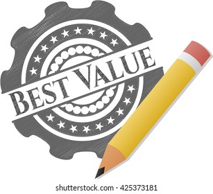 Best Value with pencil strokes