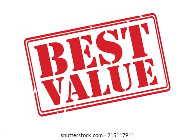 BEST VALUE red rubber stamp vector over a white background.