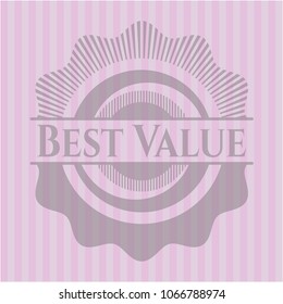 Best Value retro pink emblem