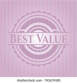 Best Value retro style pink emblem