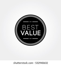 Best Value Tag Label Black