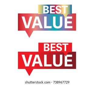 Best value tag speech bubble