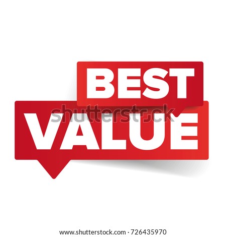 Best value tag speech bubble