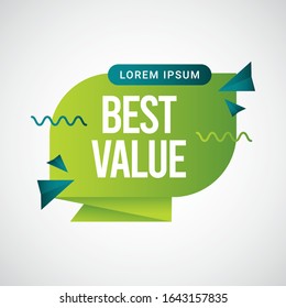 Best Value Text Label Vector Template Design Illustration