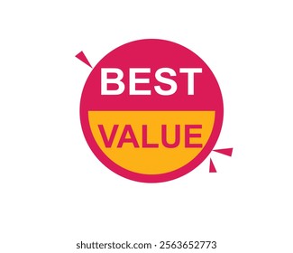 
Best Value text on a ribbon. Designed with pink stripe. Vector banner with tag on a transparent background.
