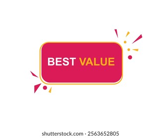 
Best Value text on a ribbon. Designed with pink stripe. Vector banner with tag on a transparent background.
