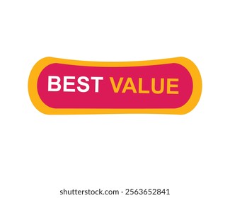 
Best Value text on a ribbon. Designed with pink stripe. Vector banner with tag on a transparent background.
