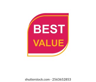 
Best Value text on a ribbon. Designed with pink stripe. Vector banner with tag on a transparent background.
