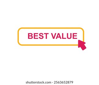 
Best Value text on a ribbon. Designed with pink stripe. Vector banner with tag on a transparent background.
