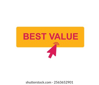 
Best Value text on a ribbon. Designed with pink stripe. Vector banner with tag on a transparent background.
