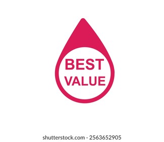 
Best Value text on a ribbon. Designed with pink stripe. Vector banner with tag on a transparent background.
