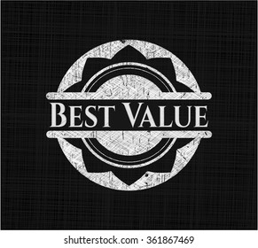 Best Value written with chalkboard texture