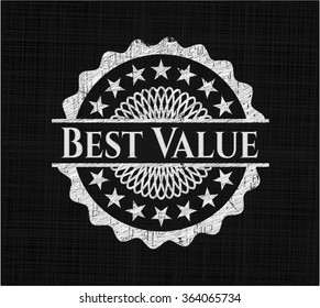 Best Value written with chalkboard texture