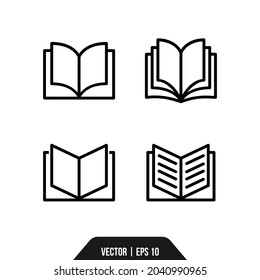 the best vector book line icon for your education design
