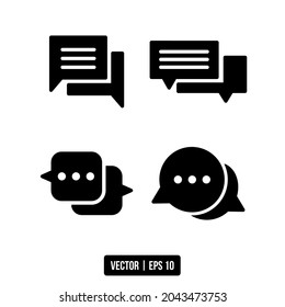 the best vector bubble speech glyph icon for your design project