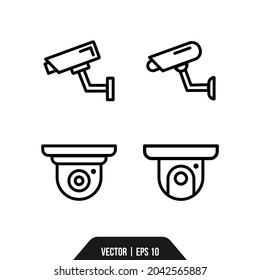 the best vector cctv line icon for your security design