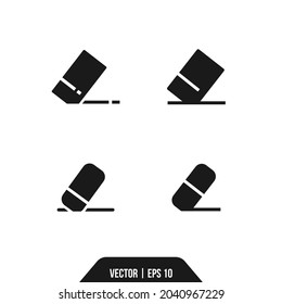 the best vector eraser glyph icon for your education design