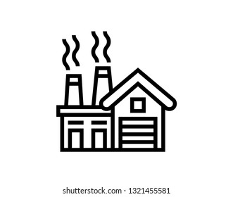 best vector factory buildings element. industrial icon - Vector 