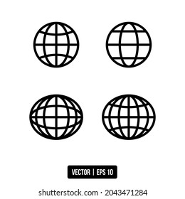 the best vector globe line icon for your design project