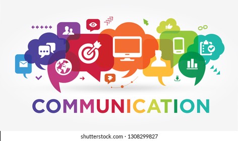 Best vector illustration of a communication concept