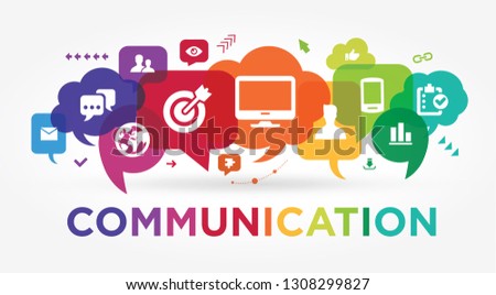 Best vector illustration of a communication concept