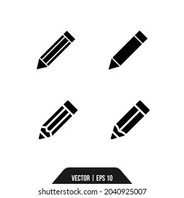 the best vector pencil glyph icon for your education design