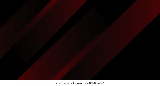 Bester Vektorhintergrund in Rot und Schwarz mit Strich- und Schatteneffekt. Rote Farbverlauf-Tapete mit minimaler Geometrie. Moderner und cooler Hintergrund.