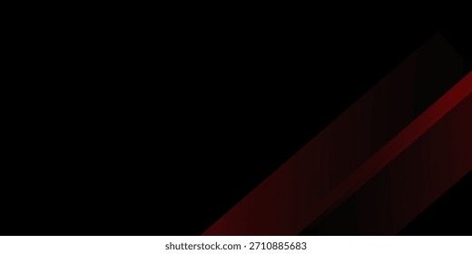 El mejor fondo de diseño rojo y negro de Vector con efecto de trazo y sombra. Fondo de pantalla degradado rojo con geometría mínima. Fondo moderno y fresco.