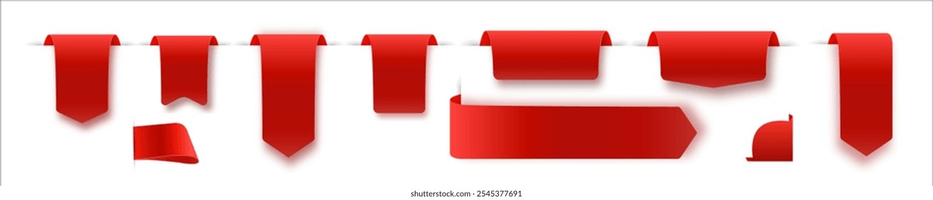 Las mejores etiquetas rojas de Vector aisladas sobre fondo transparente. La mejor opción de Anuncios de cinta 3d