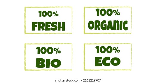 Best vector Set bio, ecology, organic logos and badges, label, tag. Vector illustration design.