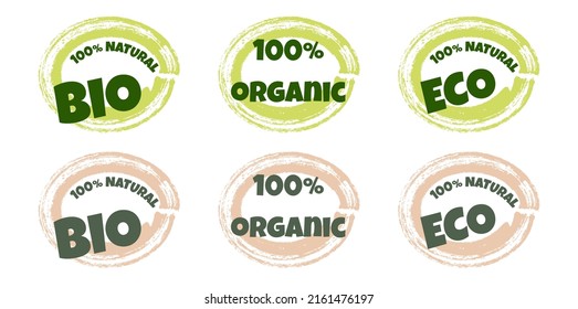 Best vector Set bio, ecology, organic logos and badges, label, tag. Vector illustration design.