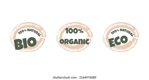 Best vector Set bio, ecology, organic logos and badges, label, tag. Vector illustration design.