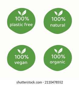 Best vector set bio, vegan, eco, organic logos and badges, labels, tags. Vector illustration design.