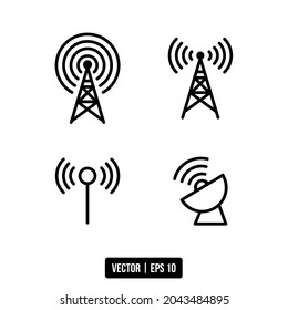 el mejor icono de línea de torre de señal vector para su proyecto de diseño