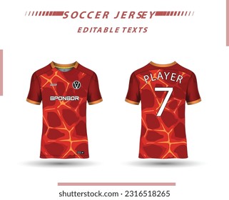 Beste Vektorsoccer-Jersey-Vorlage Sport-T-Shirt-Design
