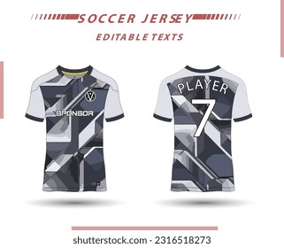Beste Vektorsoccer-Jersey-Vorlage Sport-T-Shirt-Design
