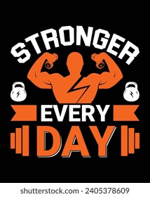 The best version gym T-shirt design.