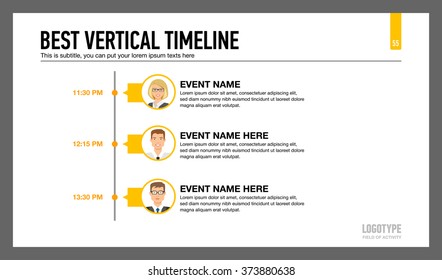 Best Vertical Timeline Template 2