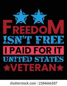 Best Veteran T-shirt Design Vector
