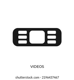 The best Videos icon vector. Symbol illustration in unique trendy style. From Computer Operating System icons theme collections. Suitable for many purpose.