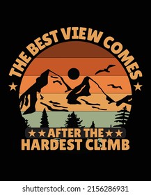 Best View Comes After Hardest Climb Stock Vector (Royalty Free ...