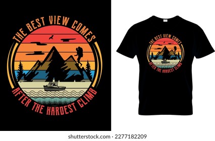 The best view comes after the hardest climb,,Mountain t shirt design,
mountain creative t-shirt design,t-shirt print,Typography t- shirt design.
