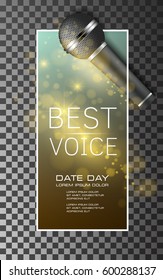 best voice microphone poster vector illustration 