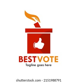 Best vote logo template illustration