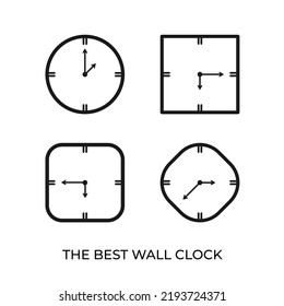 The best Wall Clock icons vector collection, illustration logo template in unique style. Can be used for many purposes.