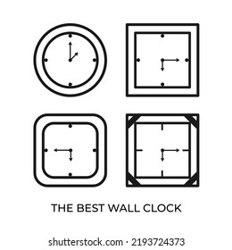 La mejor colección vectorial de iconos de Wall Clock, plantilla de logotipo de ilustración con estilo único. Se puede usar para muchos fines.
