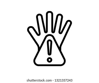 best warning icon simple risk sign vector illustration - Vector
